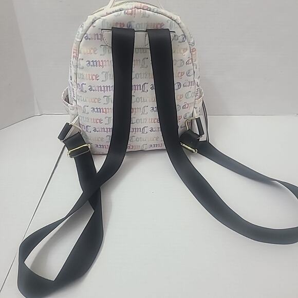 Juicy Couture Rosie Mini Backpack Purse White-Rainbow Nylon - Picture 2 of 10